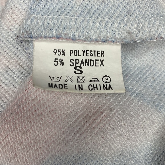 Blue and Pink Tie Dye Long Sleeve Drawstring Pullover Size Small - Picture 4 of 5